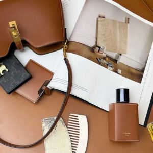 Celine Medium Triomphe Canvas Bag in Tan
